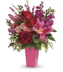 Forever Fuchsia Bouquet from Beck's Flower Shop & Gardens, in Jackson, Michigan